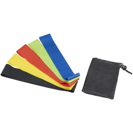 Set de 5 bandes élastiques de fitness Crane - Avec pochette de rangement
