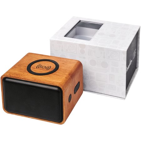 Enceinte Wooden avec chargeur à induction