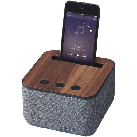 Enceinte Bluetooth® en tissu et bois Shae