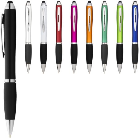 Stylo stylet coloré avec grip noir Nash