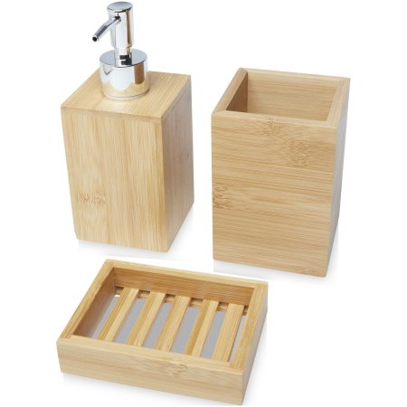 Ensemble 3 pièces pour salle de bains Hedon - Fabriqué en bambou