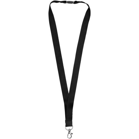 Tour de cou personnalisé logo en bambou Julian avec clip de sécurité