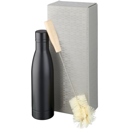 Bouteille Vasa avec isolation par le vide et couche de cuivre et jeu de brosses