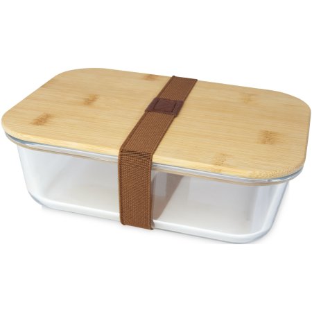 Boîte repas Roby - Fabriquée en verre avec couvercle en bambou