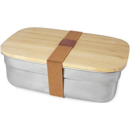 Boîte repas Tite - Fabriquée en acier inoxydable avec couvercle en bambou