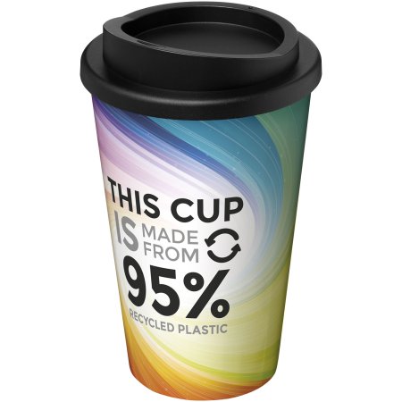 Gobelet isotherme Brite-Americano® Recycled de 350 ml - Avec couvercle vissé