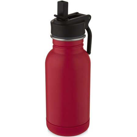 Bouteille de sport Lina 400 ml en acier inoxydable avec paille et boucle