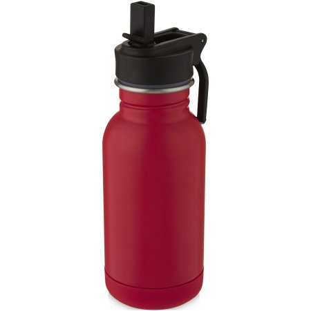 Bouteille de sport Lina 400 ml - Fabriquée en acier inoxydable avec paille et boucle