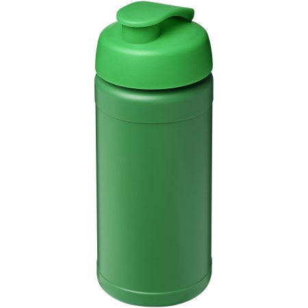 Bouteille de sport Baseline de 500 ml recyclée avec couvercle rabattable