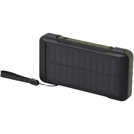 Batterie externe solaire Soldy - 10 000 mAh, à dynamo et fabriquée en plastique recyclé RCS 