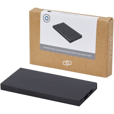 Batterie de secours Connect - 5 000 mAh fabriquée en aluminium recyclé certifié RCS