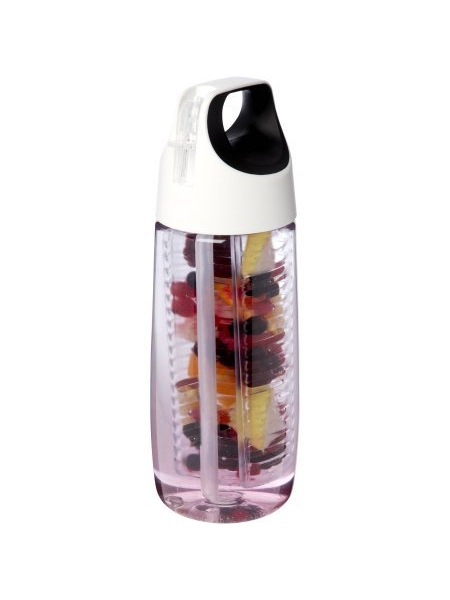 Bouteille de sport HydroFruit de 700 ml - Fabriquée en plastique recyclé avec couvercle à bascule et infuseur