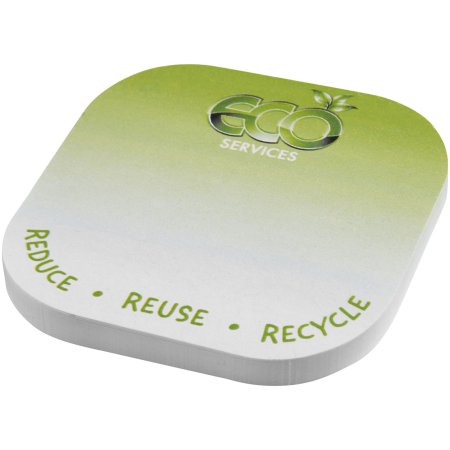 Post-its recyclés Sticky-Mate® - En forme de carré avec coin arrondis