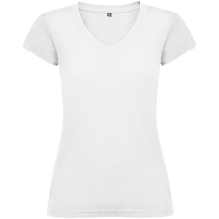 T-shirt Victoria à col en V et manches courtes pour femme