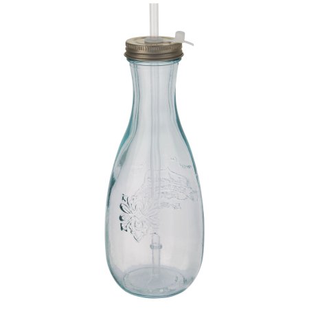 Bouteille Polpa en verre recyclé avec paille
