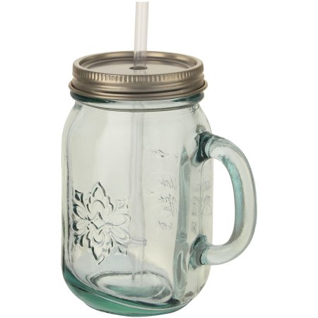 Mug Juggo en verre recyclé avec paille