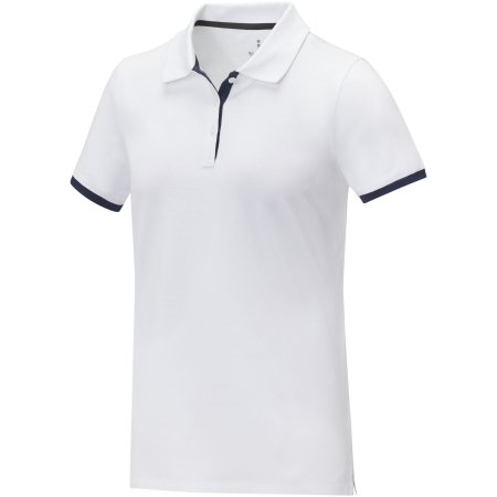 Polo bicolore Morgan pour femme - A manches courtes