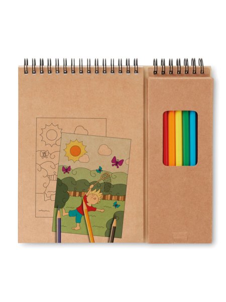 Set de coloriage avec bloc