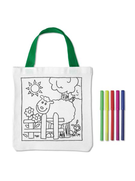 Sac coton à colorier