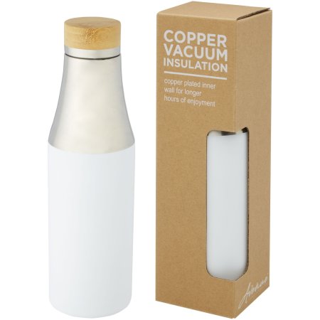 Bouteille Hulan de 540 ml - Fabriquée en acier inoxydable avec cuivre et couvercle en bambou