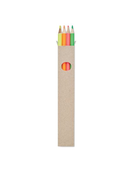 4 crayons surligneurs dans une