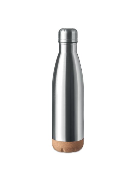 Bouteille isotherme en inox - Contenance 500 ml avec base en liège