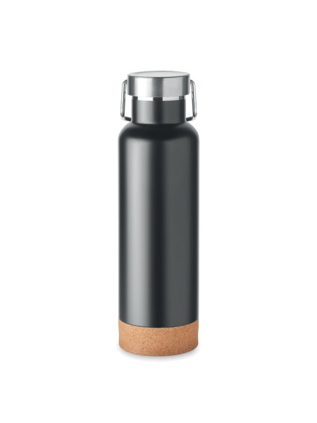 Bouteille isotherme à double paroi - contenance de 500 ml avec base en liège