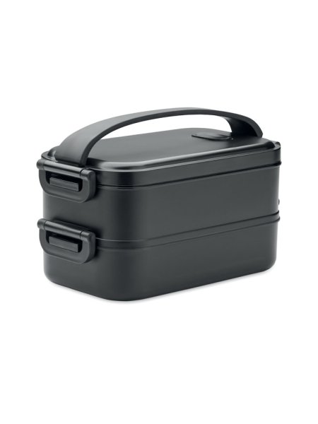 Boîte à lunch 2 étages - Fabriquée en PP recyclé avec deux compartiments de 800 ml