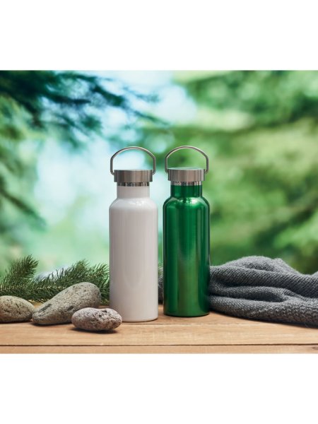 Bouteille isotherme en acier recyclé - Avec poignée et capacité de 500 ml