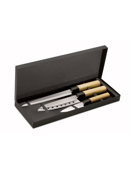 Set 3 couteaux style japonais