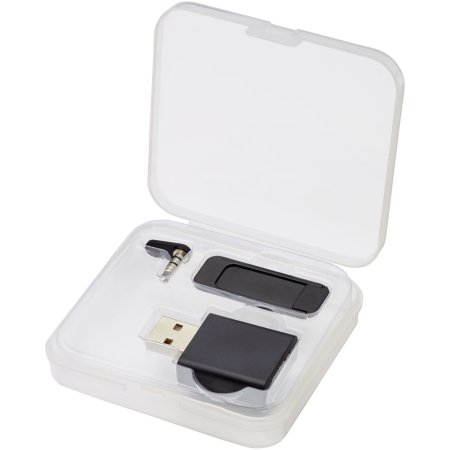 Kit de confidentialité Incognito - Avec bloqueur de données USB, cache webcam et bloqueur de prise audio