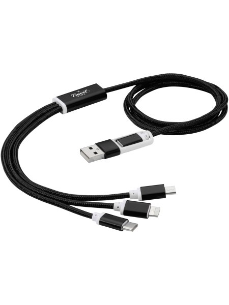 Câble USB multi ports 4 embouts type C Troup personnalisé
