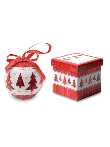 Boule de Noël et boîte.