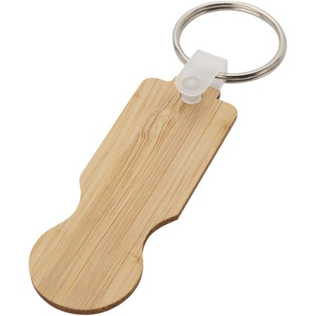 Porte-clés Ronan en bambou avec jeton pour chariot