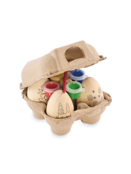 Set de peinture d'oeufs en bois