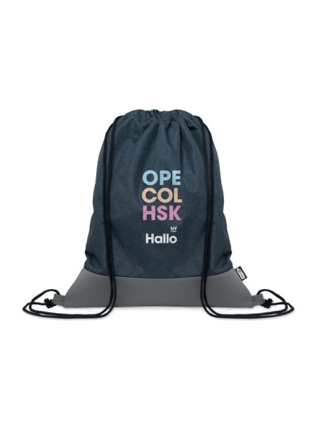 Sac à cordon en PU RPET 2 tons
