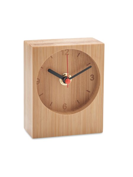 Horloge de table en bambou