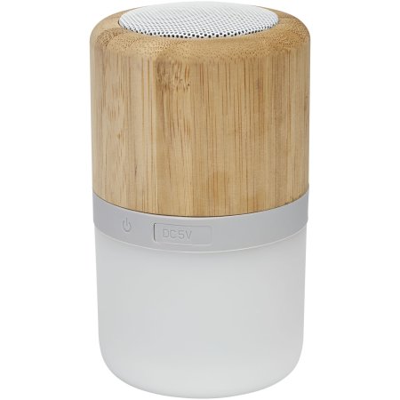 Haut-parleur Bluetooth® Aurea en bambou avec lumière 