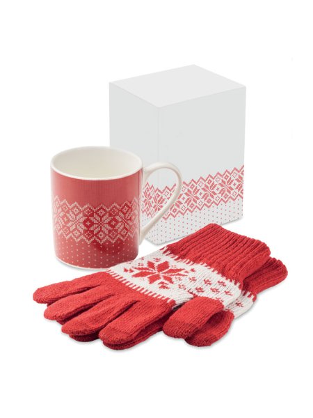 Set mug et gants hiver