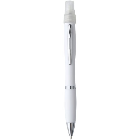 Stylo bille avec corps blanc et grip coloré Nash publicitaire dès 250 pcs.