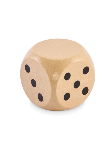 Dés en bois Schima de 5cm dia