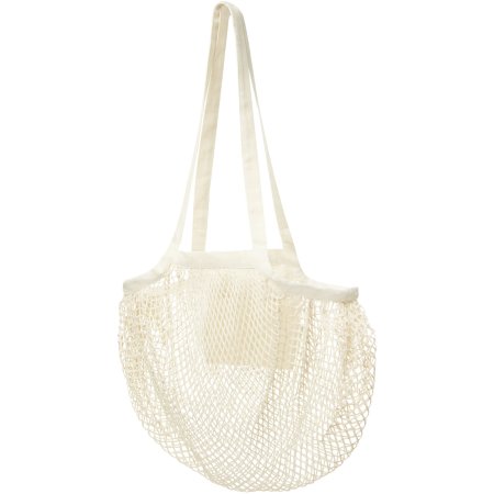 Sac personnalisé Pune en coton maille filet bio GOTS 100 g/m2