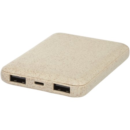 Batterie de secours Asama - Ave une capacité de 5 000 mAh et fabriquée en paille de blé 