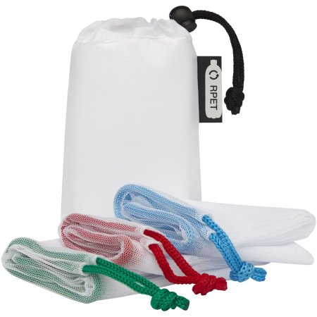 Ensemble de sachets personnalisés Trio en filet PET recyclé