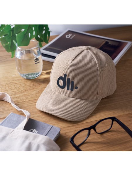 Casquette 5 pans en velours