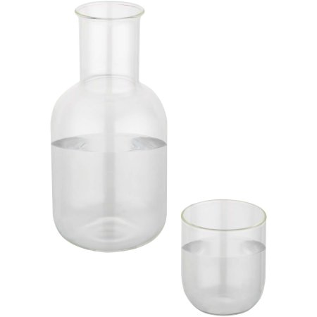 Ensemble carafe et tasse en verre Amelie