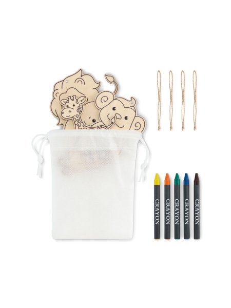 Suspensions à colorier en bois