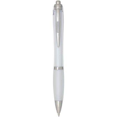 Stylo bille en plastique recyclé RCS avec corps et grip colorés (encre bleue) Nash