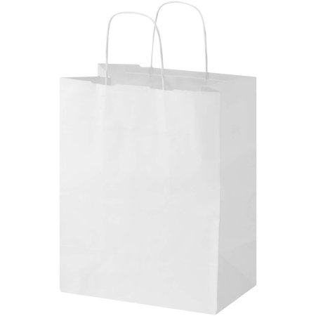 Sac en papier Kraft 80 à 90 g/m2 avec poignées torsadées 25 x 15 x 32 cm