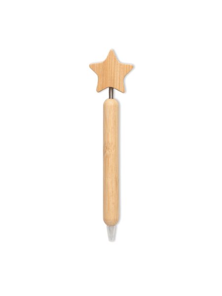 Stylo à bille étoile en bambou